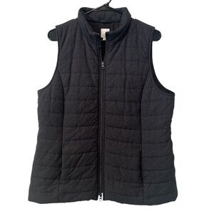 J.Jill dark gray quilted puffer vest size medium